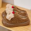 Winter Cute Children Home Slippers Plush Warm Thick Bottom Slides Cartoon Comfortable Non-Slip Slippers Indoor Outdoor Men Casual Slippers