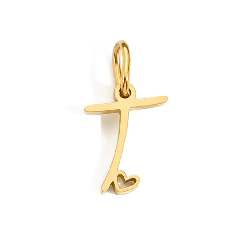 Personalized Initial Letter Alphabet Pendant Stainless Steel Accessories For Diy Necklace Bracelet Jewelry Making Charm Gifts