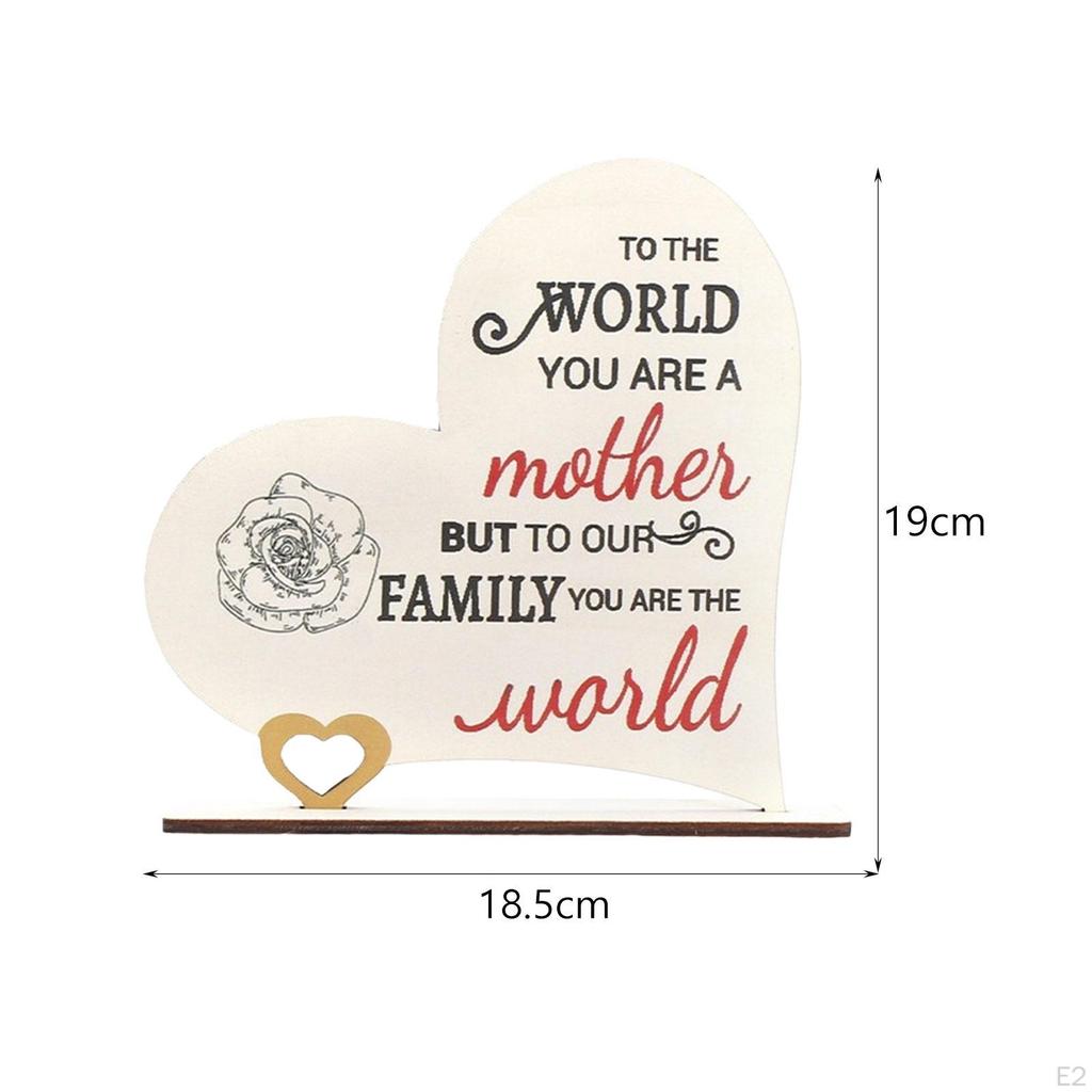 Mother's Day Gift Wooden Heart Plaque Desk Decoration You Are A Mother Mom Wood Sign for