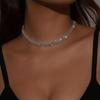 Women's Trendy Heart Choker: Versatile Full Diamond Necklace