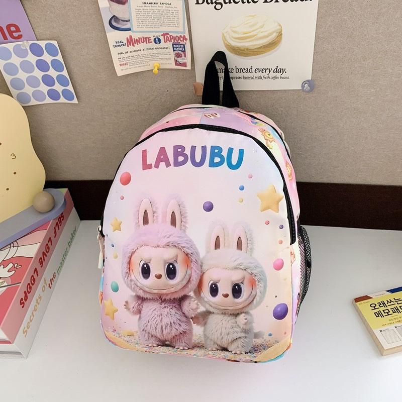 Large Capacity Cartoon Backpack for Kids - Cute, Fashionable, and Casual for School and Outdoor Use.