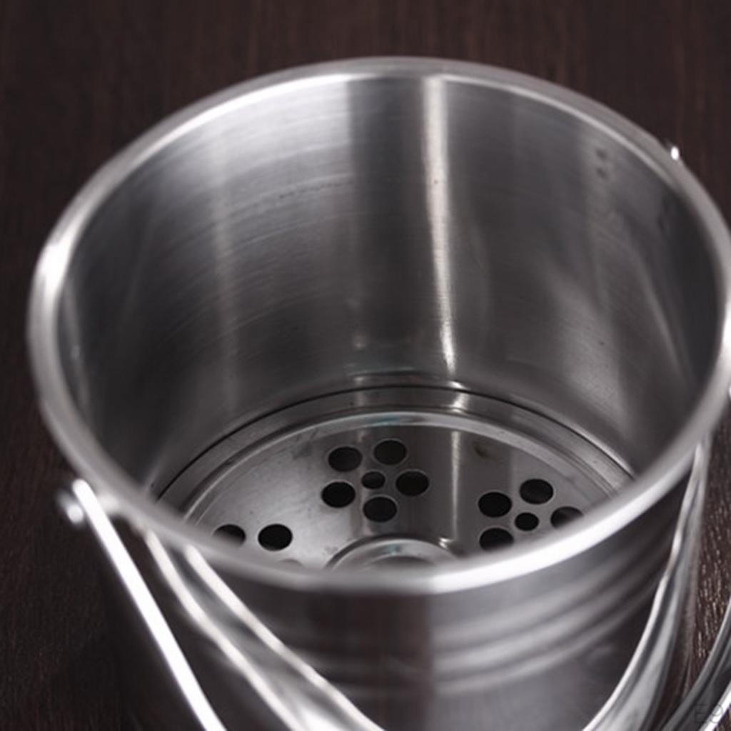 Champagnerkübel Edelstahl Kühler mit Griff