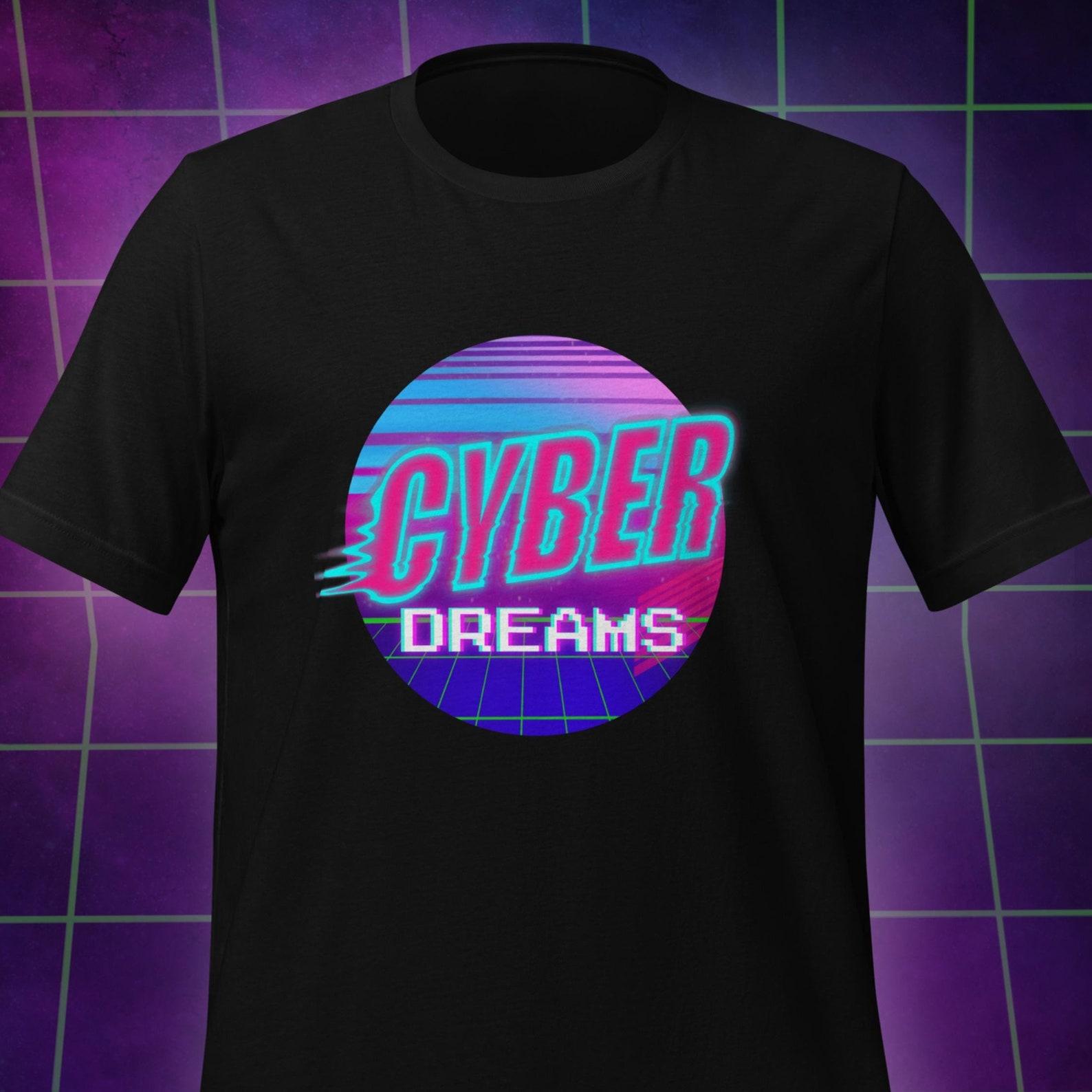 Cyberpunk Dreams T-Shirt, Neon Vaporwave Graphic Tee S
