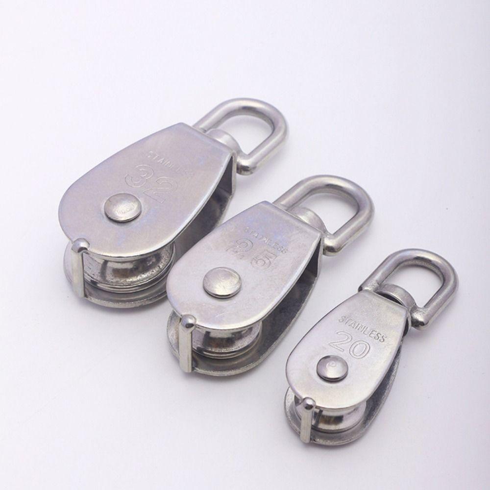 M15/20/25 Fixed Pulley 304 Stainless Steel Traction Wheel Load-Bearing Pulley Block Tool  Crane