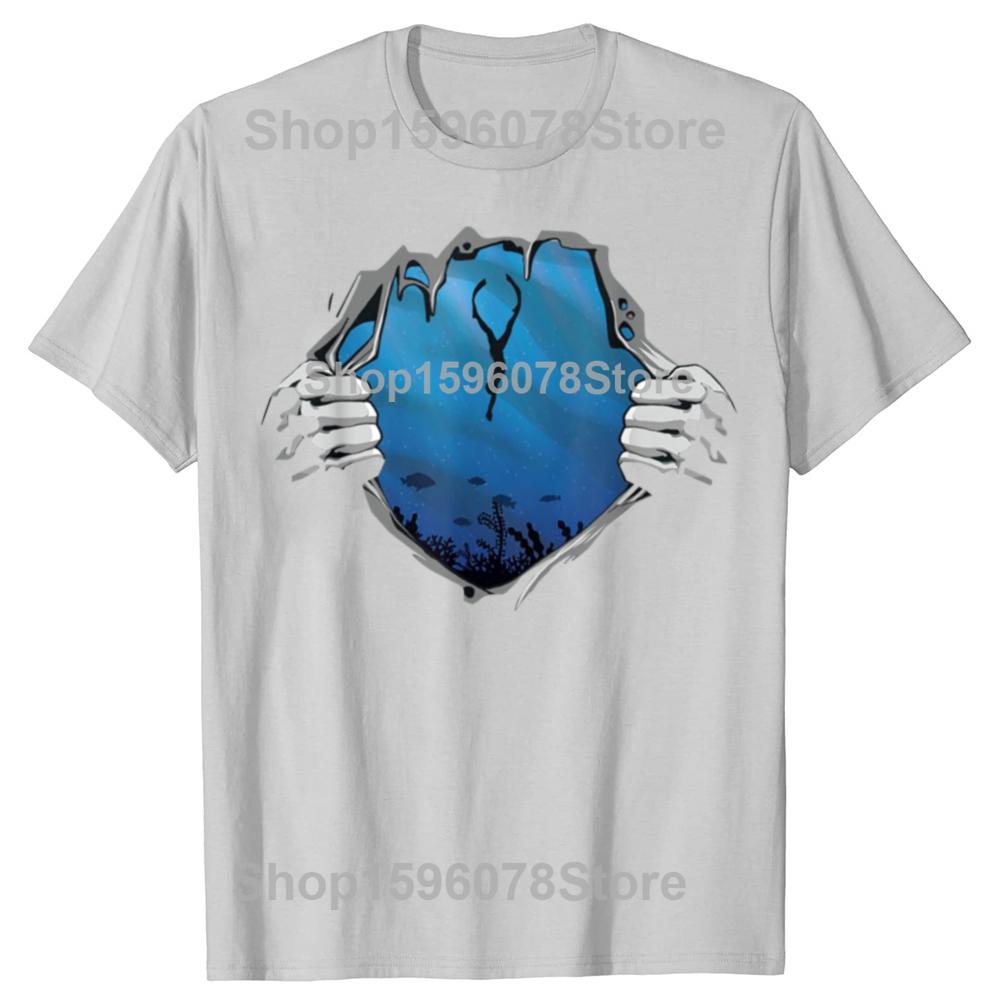 Funny Diving Freediver and Freediving Graphic T Shirts Men Cotton Humor Streetwear Tee Shirt Short Sleeve Unisex Loose Clothing