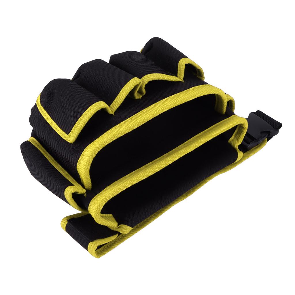 Multi Pockets Electrical Tool Bag Waist Hanging Pack Multifunctional Adjustable Tool Belt Waist PouchYellow Edge