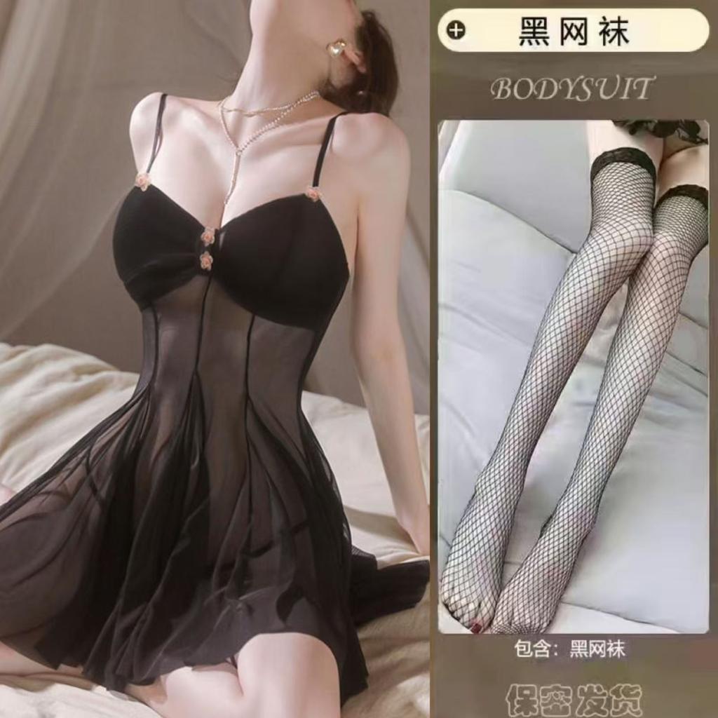 Sexy sexy female new cute pure desire French high-end small chest bed hot temptation