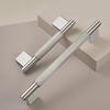 Dooroom Solid Brass Straight Grain Pattern Black Modern Style Cabinet Refrigerator Door Pull Drawer Knobs Hardware Handles