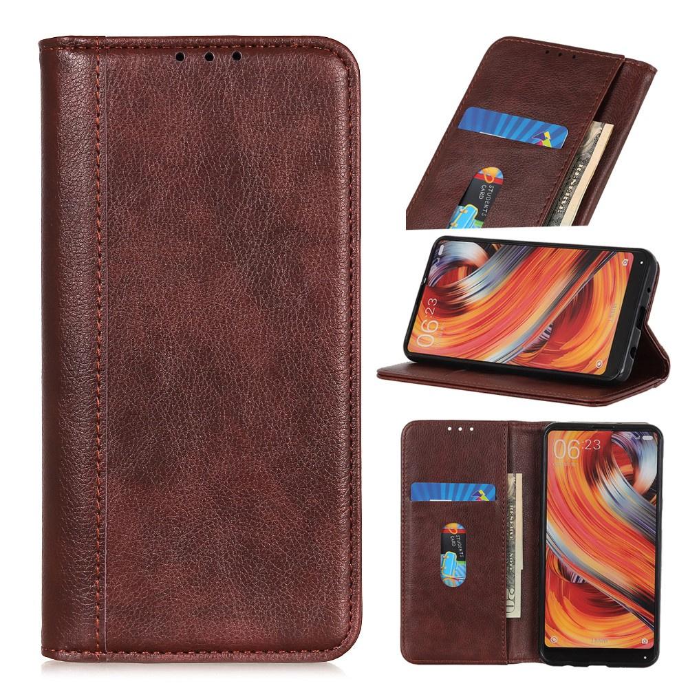 Flip Case for Xiaomi Redmi Note 15 Pro 5G, Split Leather, Brown