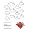 Heart Star 12-Piece Stainless Steel Cake & Cookie Cutter Mold Set
