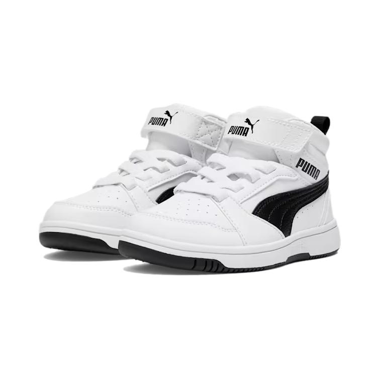 Puma Rebound V6 Mid Cool Comfortable Classic Simple Versatile Daily American Retro Fashion Trend Campus Mid-Top Kids Casual Shoes 393832-02