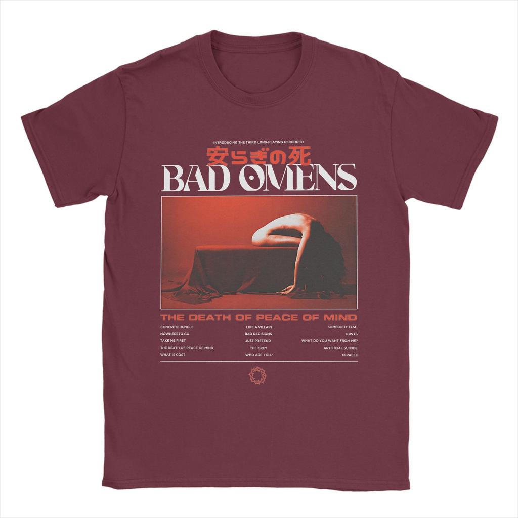 Bad Omens Band TShirt Summer Cotton T Shirts For Male Popular Casual Tee Shirt ShortSleeve Vintage Top Tees