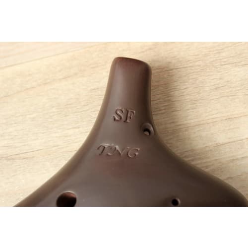 TNG Ocarina, 12-Hole, Single Soprano, F Key, Purple Sand, Red Clay, SF (Includes Fingering Chart) (Includes Case), Premium Quality for Wind Instrument