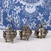 Alloy Lucky Incense Burner Bowl Incense Holder With Handle Yoga Meditation Home Office Decor Ancient Style For Relaxation