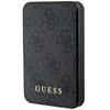 Powerbank 15W Guess 5000mAh 4G Leder Metall Logo Schwarz
