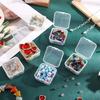 15Pcs/Set Mini Transparent Plastic Storage Box Beads Jewelry Organizer Accessories Square Storage Case