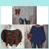 Woolly Sweater For Women With Ruffle Hem And Batwing Sleeves For Casual Urban Style