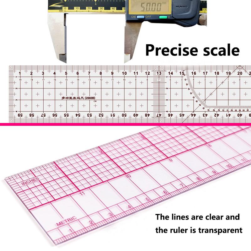 7/9 Stück Nählineal Set Französische Kurve Transparentes Lineal Musterhersteller Designer Schneider DIY Kleidungsstückherstellung Messwerkzeuge
