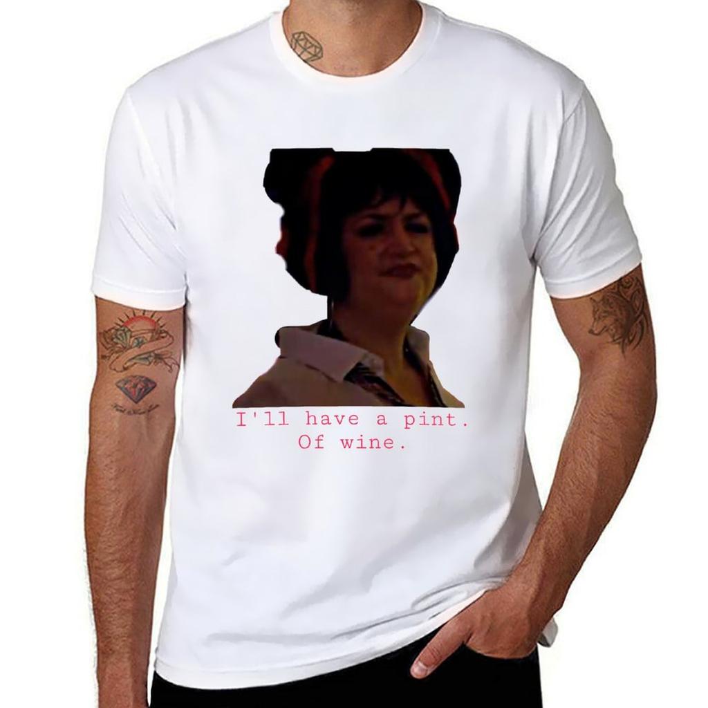 Nessa Gavin Stacey Pint Of Wine TShirt Lightweight Casual Summer TShirt