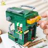 Simulation Coffee machine Model Micro Building Blocks Mini Bricks Coffee Maker Puzzle Assemble Children Toys Desk Home