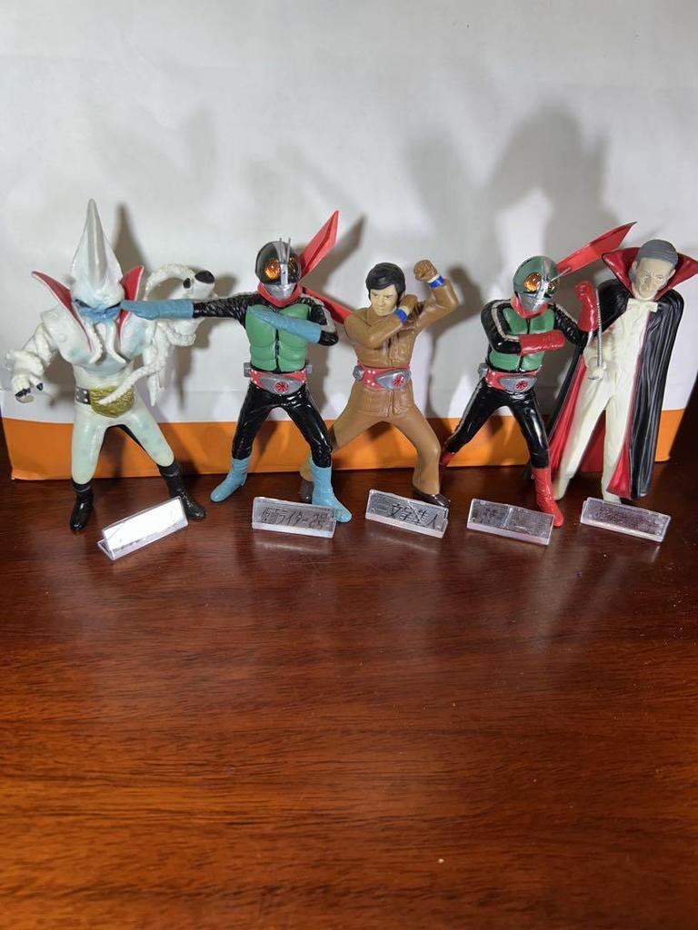 [USED] Kamen Rider No. 2 Dr. Shinigami Squid Devil Figures (5 pieces)