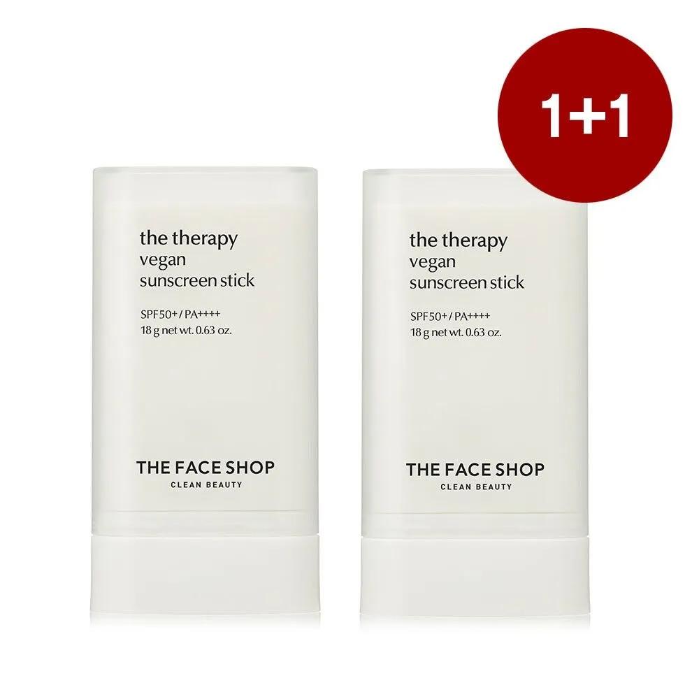 [Двойной набор] The Face Shop The Therapy Веганский солнцезащитный стик 18 г