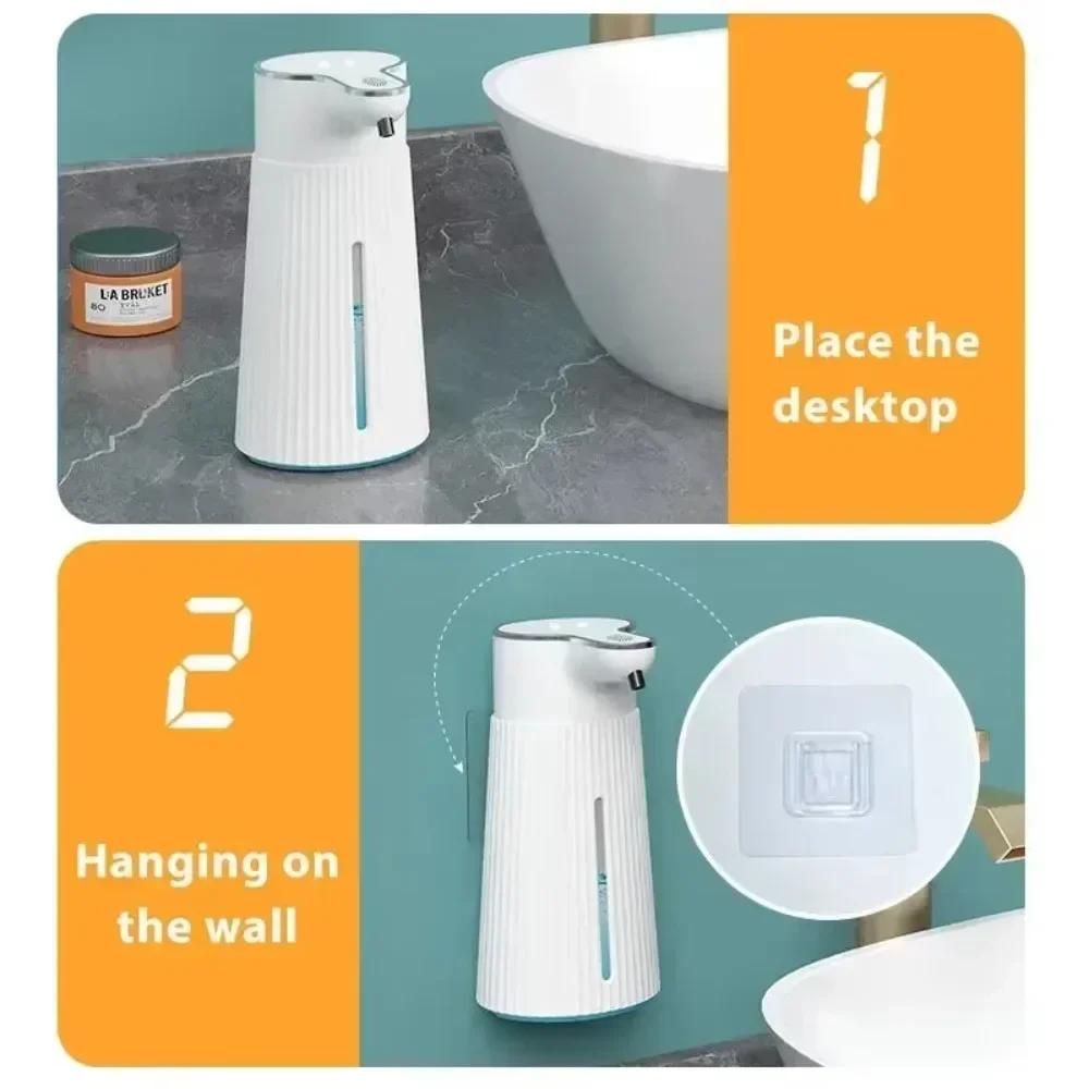 Automatic Soap Dispenser, 400ml Touchless Foaming Soap Dispenser Wall-Mounted Liquid Alcohol Spray Smart Hand Washing Machine