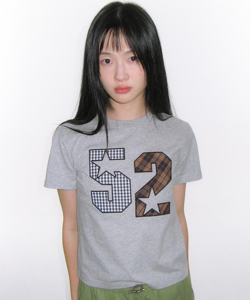 AMES-WORLDWIDE 52 Applique Tee Gray