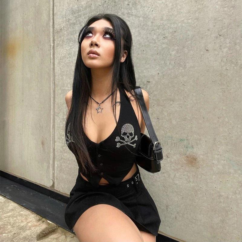 Cross-border Sexy Halter Top - European & American Street Fashion, Slim Fit Versatile Vest for Women.
