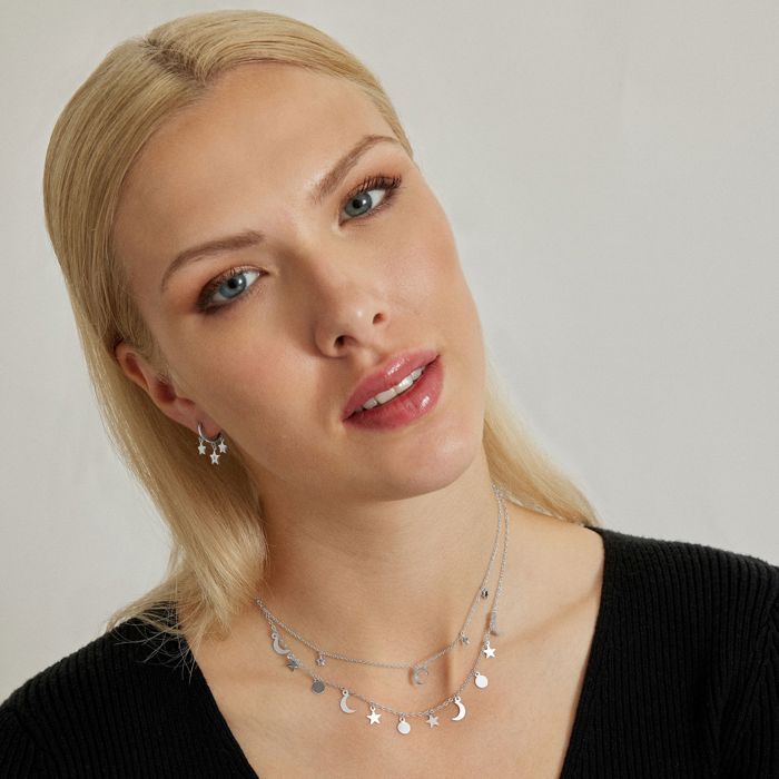 Collier - Luxenter - Resal - Plaqué Rhodium - Oxyde De Zirconium - Argenté