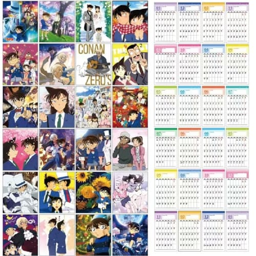Detective Conan Merchandise Desk Calendar 2025-2026, Featuring Detective Kaito Kid and Photo, Office Supplies, Ornaments, New Year's Calendar, Home Us