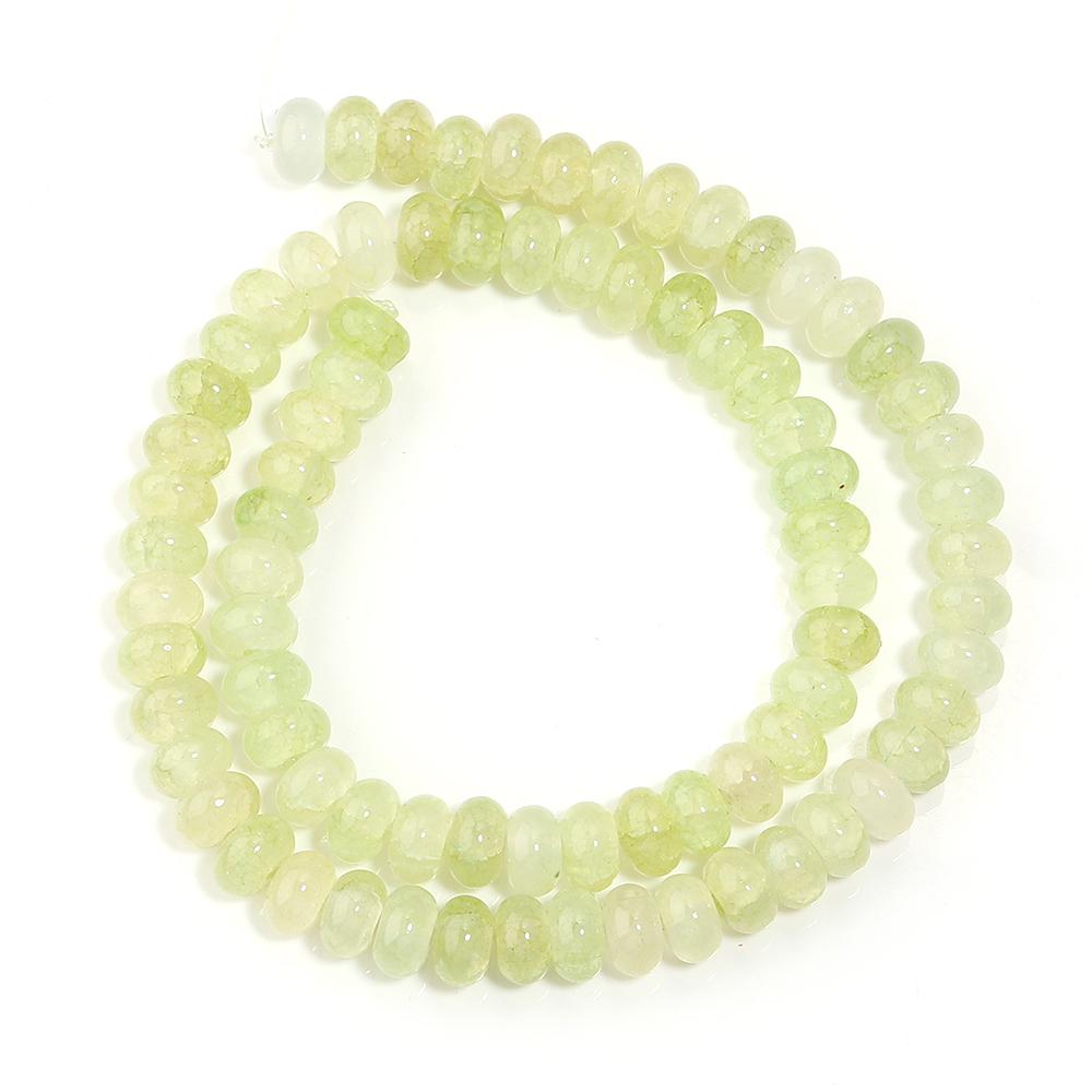 About 75pcs Abacus Glass Beads 5X8mm Colorful Cracked Beads Round Loose Spacer Beads For DIY Jewelry Making Bracelet Necklace