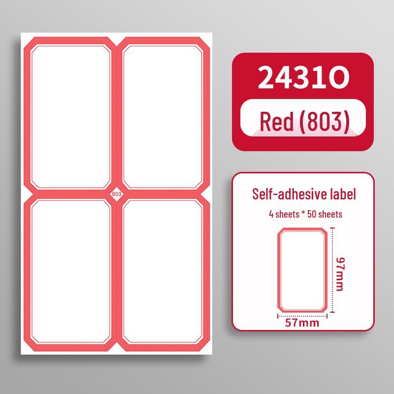 Self-Adhesive Name & Classification Label Stickers - 50 Sheets, Office Blank Handwritten Labels