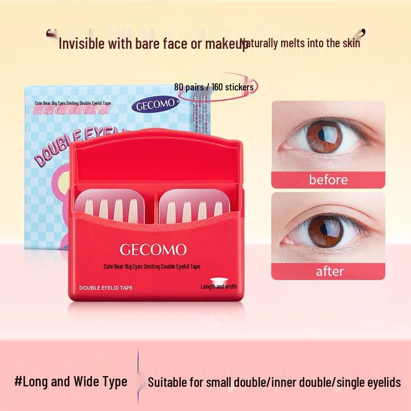 GECOMO Little Bear Double Eyelid Tape for Natural Seamless Shaping