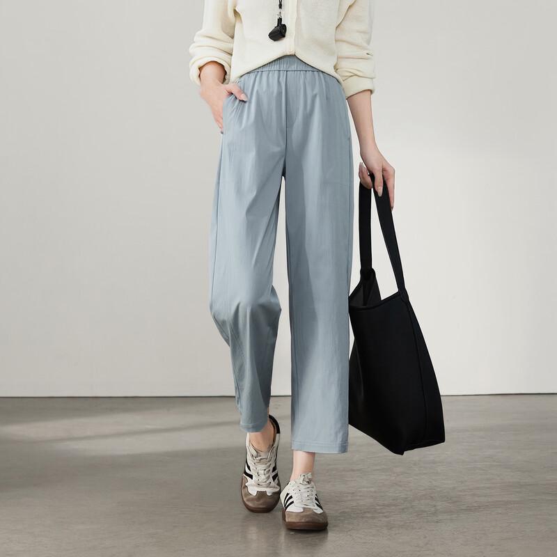 SOFSIL Women s 2026 Spring High-Waisted Wide-Leg Crop Pants 30/XXL