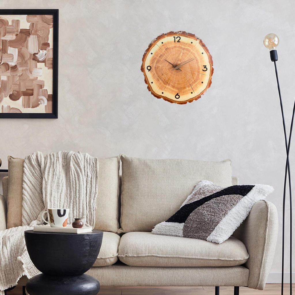 Hanging Wall Clock, Round Ornament, Silent Decorative Clock for Dining Room.