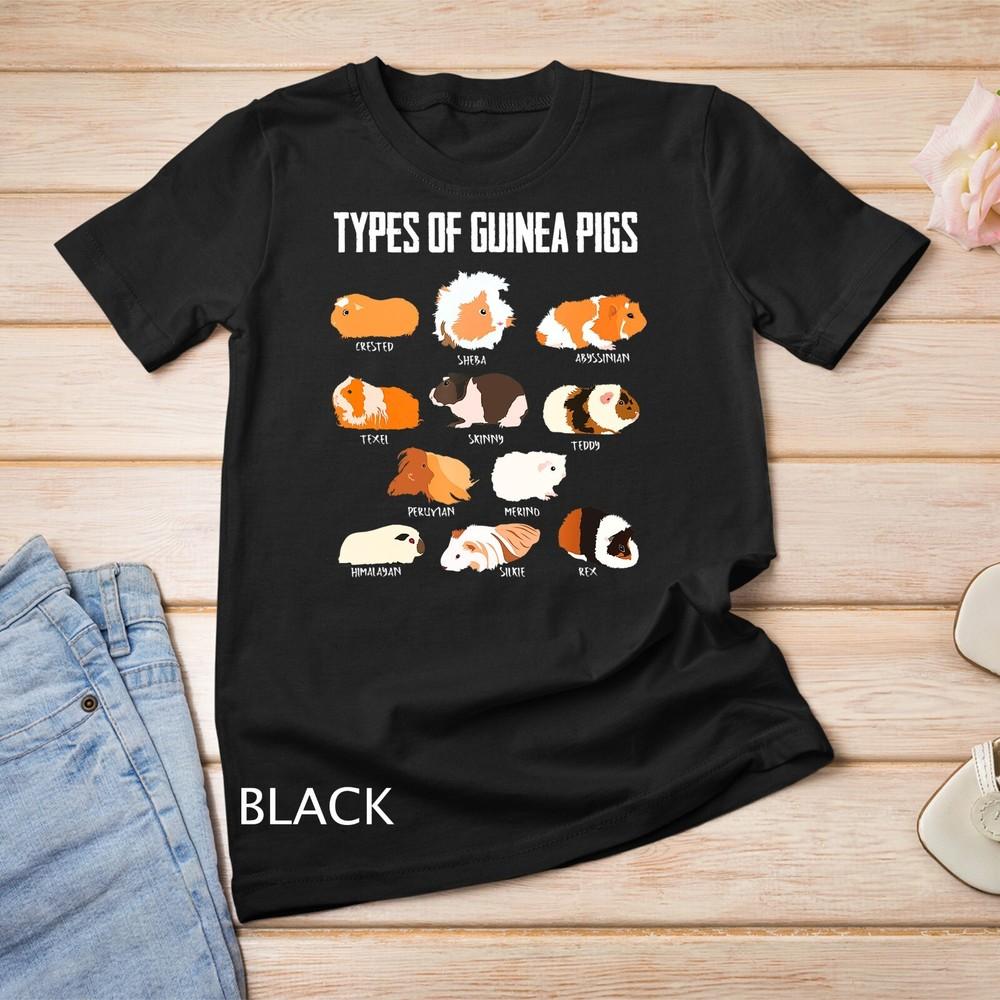 

Guinea Pig Girl design - Types of Guinea Pigs Guinea Gift T-Shirt Unisex T-shirt M