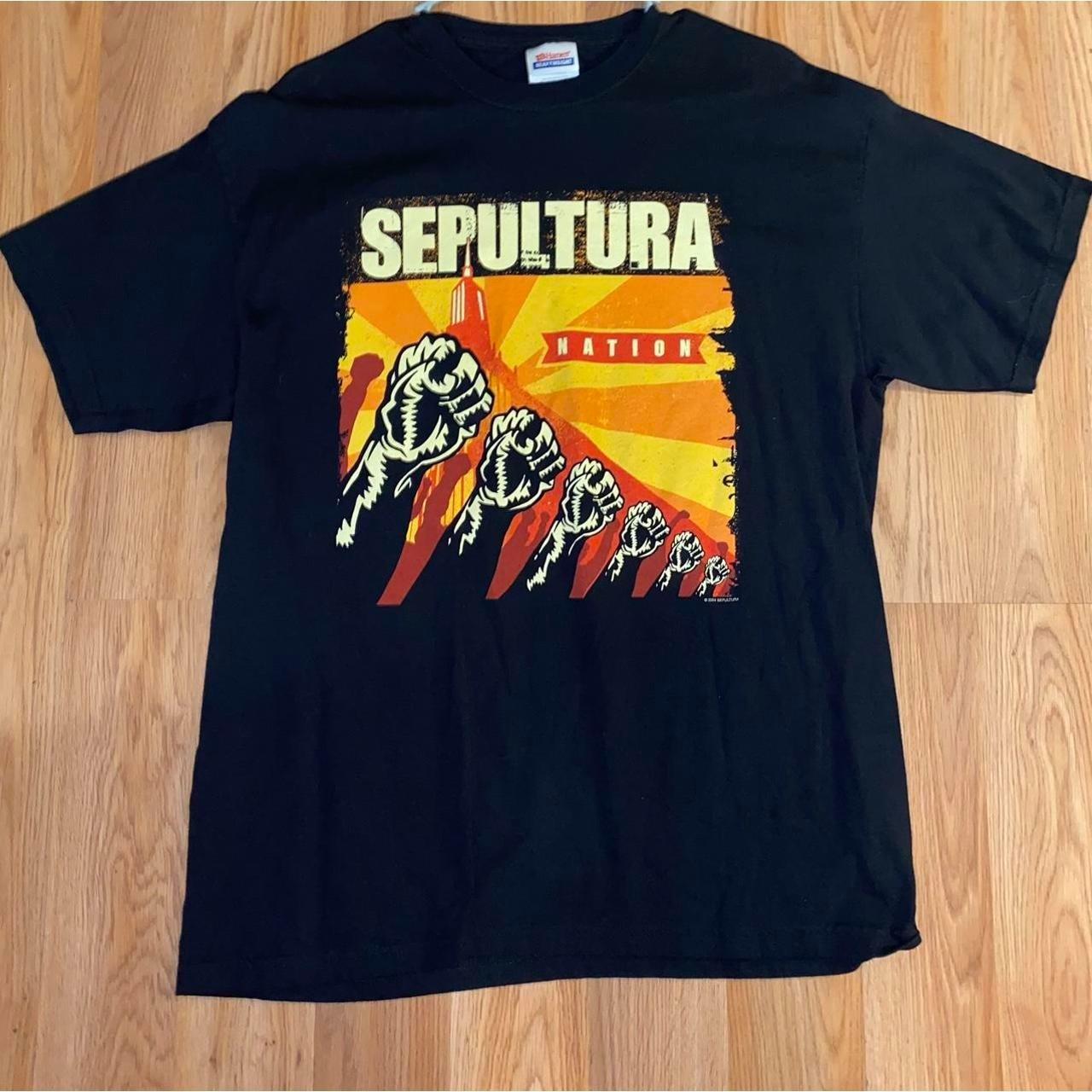 VTG Sepultura Band Nation 2004 Black S to 5XL Classic Shirt SG740 S разноцветный