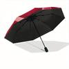 1pc Heart Eye Automatic Open/close Folding Compact Umbrella, 8-Rib Sturdy Canopy, Lightweight Portable, Everyday Use, Gift,003