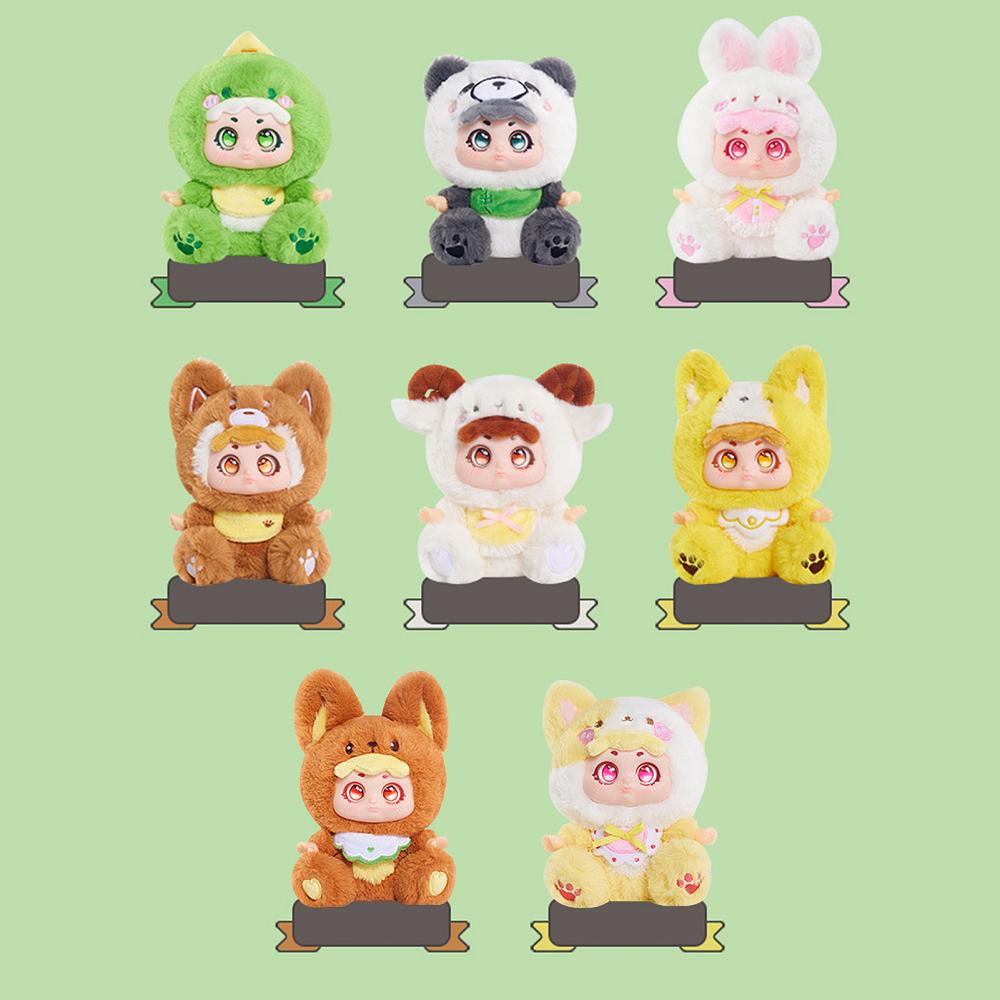 

Плюшевая слепая коробка с животными, кавайный мультяшный плюшевый персонаж, декоративная плюшевая кукла для тура по зоопарку, модная игрушка, детский праздничный подарок Random Style