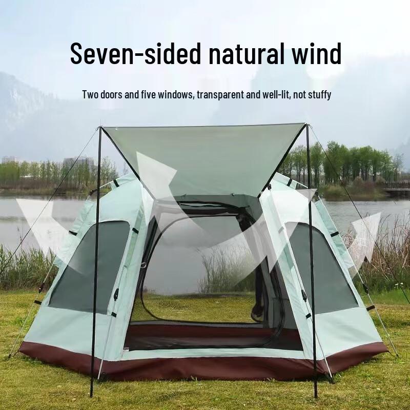 Fully Automatic Hexagonal Family Camping Tent