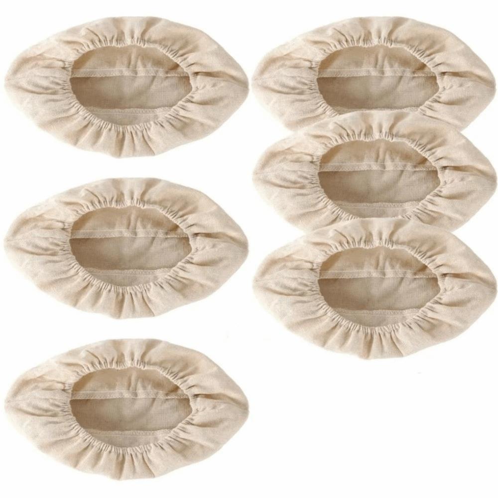 6 Pieces Round/Oval Bread Basket Liner Breathable Bread Proofing Cloth  DIY Baking
