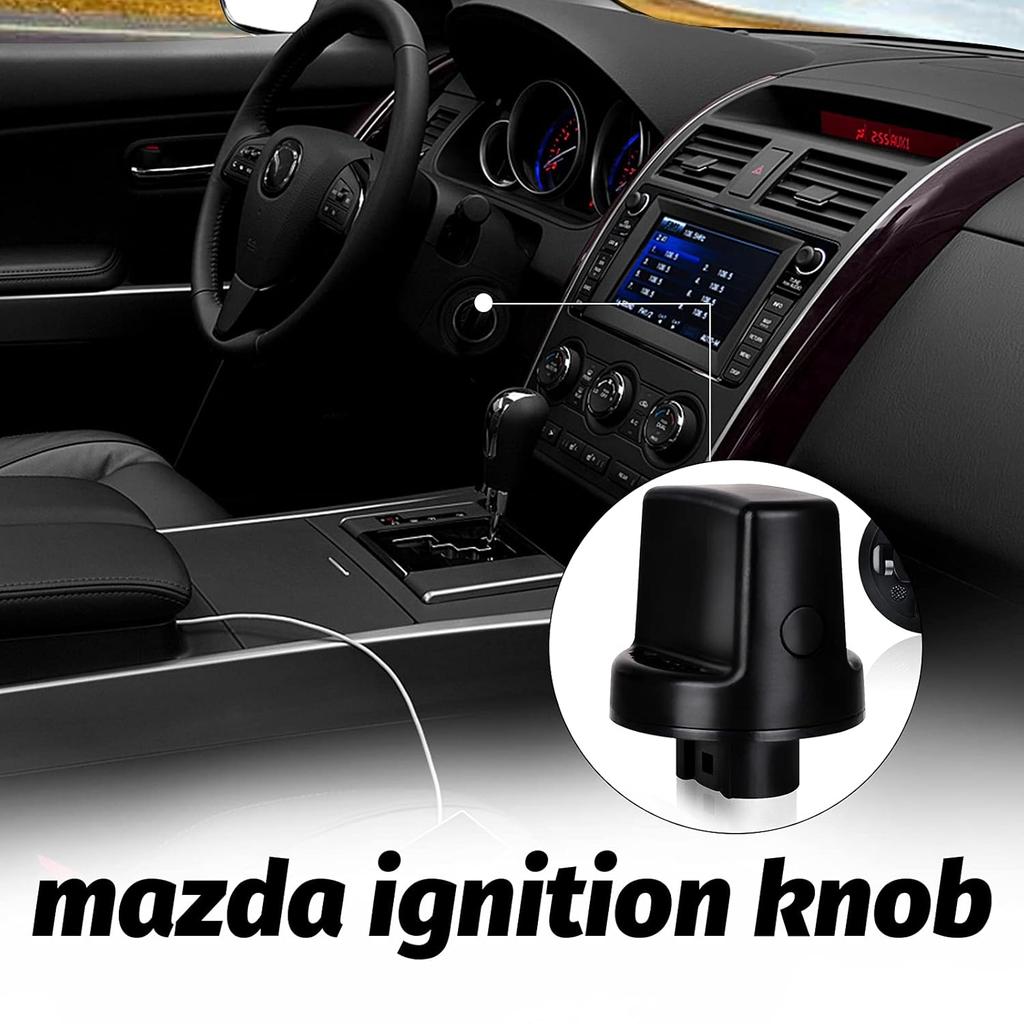 Ignition Key Knob Push Turn Switch & ert Set Replacement for 2007-2015 Mazda CX-9 2006-2007 Mazda 6 2007-2011 CX7 | Replaces D461-66-141A-02