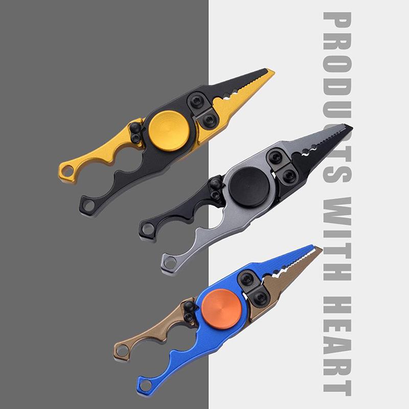 Durable Aluminum Alloy Fishing Pliers With Gyro And Tungsten Steel Blade For Easy Catches Fishing Equipment Fishing Tools