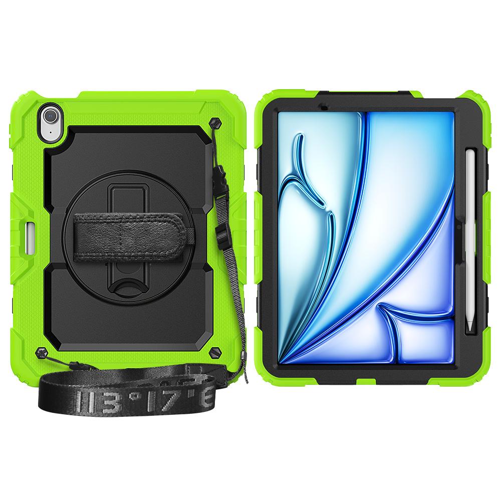 Heavy Duty Full-Body Protective Case for iPad 10 9.7 Pro Air 11 A16 Shockproof Cover Screen Protector Hand Shoulder Strap Stand