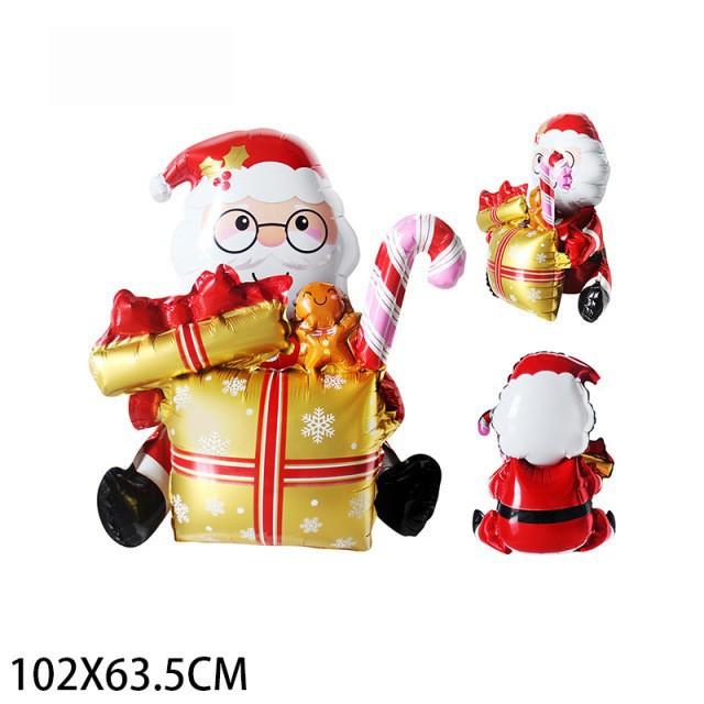 100cm Christmas Balloon Large Santa Claus Decorative Balloon Aluminum Foil Balloon For Christmas Party Decorative Supplies