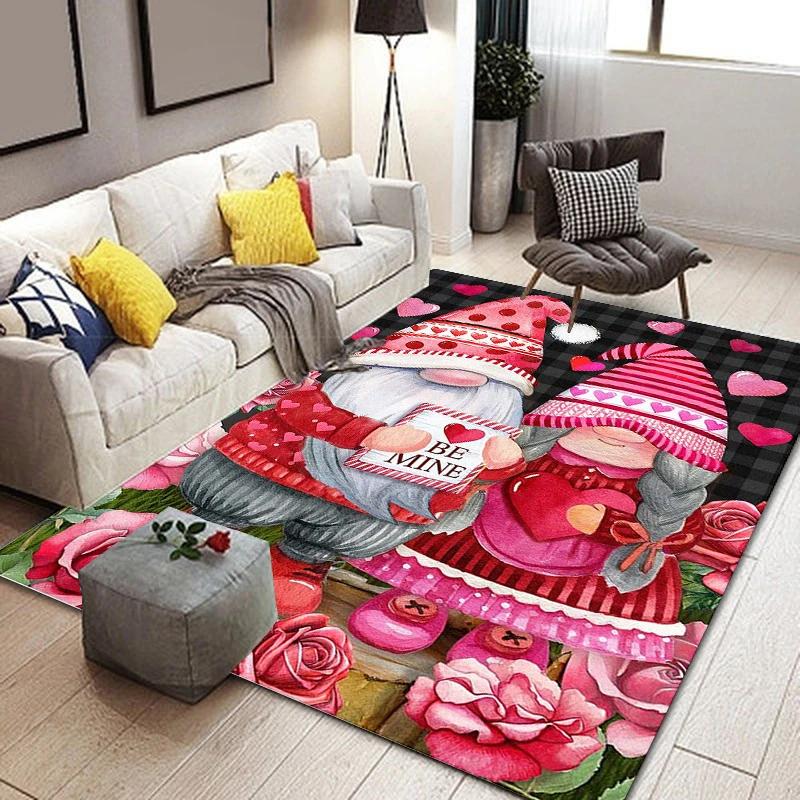 C-Christmas dwarf print carpet yoga mat bedroom decoration carpet living room bathroom decoration floor mat birthday gift