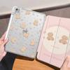 Smart Cover with Pencil Holder for Samsung Tab S6 Lite 10.4 Inch TPU Soft Case for Tab S7 S8 S9 11 Plus S10 S9 12.4 Inch Bear