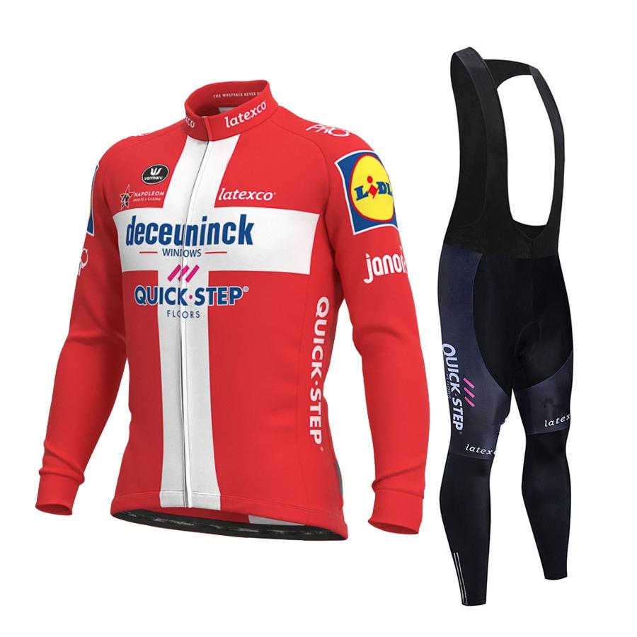 2026 QUICK STEP Pro Cycling Jersey Set Long Sleeve MTB Bike Clothes Wear Bicycle Cycling Clothing Ropa Maillot Ciclismo