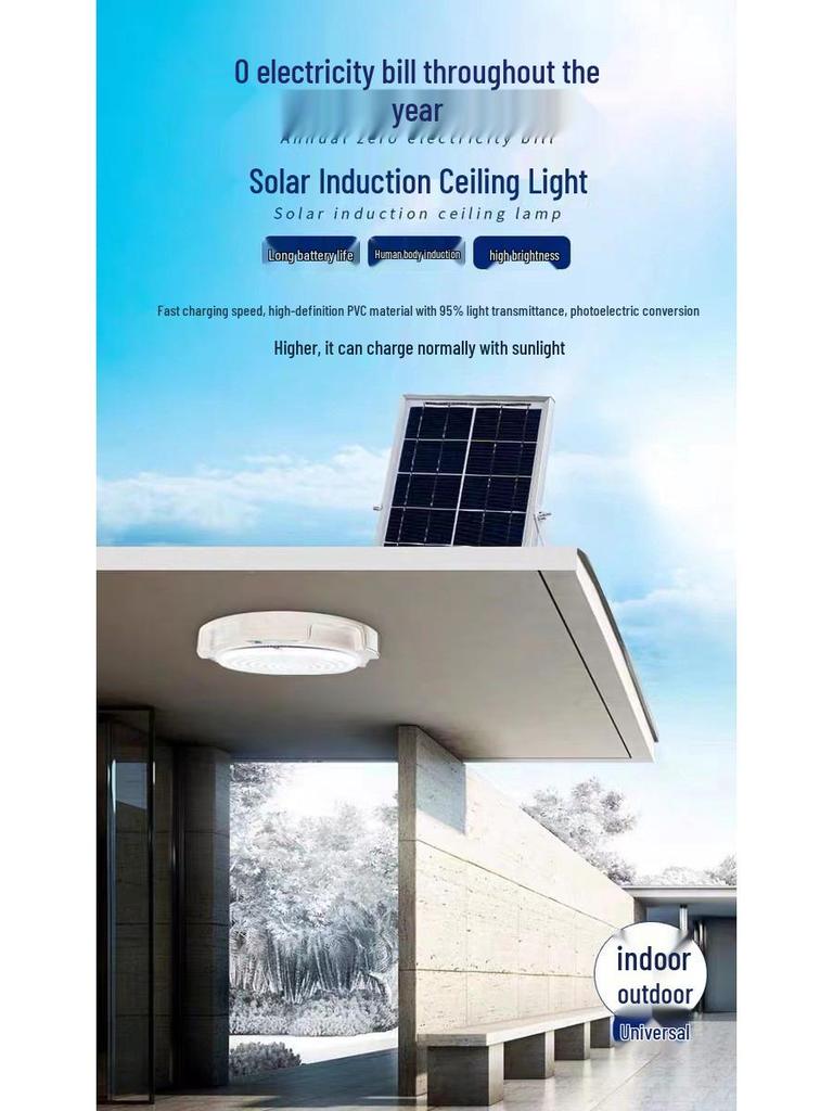Cross-Border Solar LED Ceiling & Street Light for Indoor & Courtyard